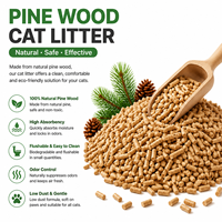 Litière pour chat en bois de pin écologique, disponible en marque privée, contrôle naturel des odeurs, hautement absorbante, non toxique