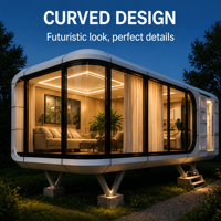 Capsule spatiale entièrement meublée, maisonnette isolée thermiquement, pod préfabriqué pour séjour en plein air, hôtel touristique
