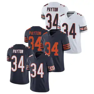 34 Walter Payton Jersey Sepakbola Amerika Kaus Tim Terbatas Grosir Seragam Sublimasi