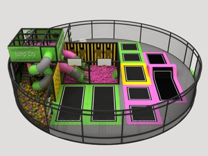 New Design Indoor Soft Playground Adventure Park Interactive Big <b>Slide</b> Ball <b>Pool</b> Plastic Trampoline Park Interactive Features - Product Image 3