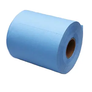蓝色无绒巨型卷工业液晶非织造水刺清洁干抹布卷