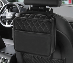 Universelle Leder-Auto-Rücksitz-Aufbewahrungstasche mit Mehrfachfächern, Organizer und Mülleimer zum Aufhängen im Auto - Product Image 4