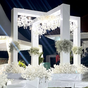 SMOOTH Customize Design <b>Wedding</b> Stage Walkway Entrance White <b>Arch</b> - Product Image 1
