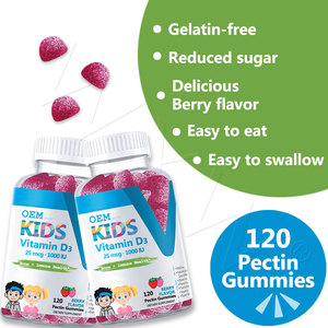 Ready-to-Ship Kids <b>Vitamin</b> D3 Gummies Stock & Custom Private Label Fast Delivery for Immune Support - Product Image 2