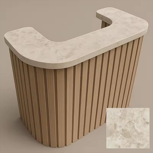 MultiColor Modern Wood <strong>Small</strong> Reception <strong>Desk</strong> for Hospital Spa Commercial Office Use - Product Image 6