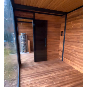 Desain murah Cedar luar ruangan ruang uap bak mandi Spa bak mandi kamar Sauna kayu merah Kanada <span class=keywords><strong>Bar</strong></span> Panorama - Product Image 4