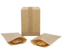 Sacs à biscuits en papier sulfurisé recyclé Sancai Classic Brown 4x6 pour pâtisserie, biscuits, bonbons, desserts, chocolat