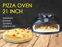 Four à bois professionnel KIMSTONE de 21 pouces, barbecue portable à charbon de bois, four à pizza en forme de dôme, en vente