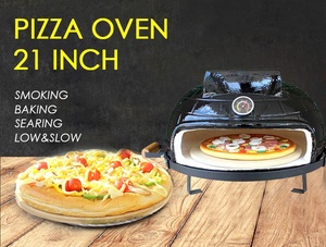 Horno de Leña Profesional KIMSTONE de 21 Pulgadas, Horno de Carbón Portátil para Exteriores, <span class=keywords><strong>Hornos</strong></span> de Pizza con Domo en Venta - Product Image 5