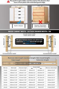 מחליק yenuo משקים החלפת סוגריים-12-24 אינץ לדחוף פתוח הרחבה מלאה, בצד הר מעקה - Product Image 2