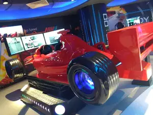 Emozionante 3 schermo 9D VR simulatore di guida F1 auto da corsa cabina di pilotaggio simulatori di gioco di corse