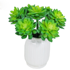Planta Suculenta Artificial Jewel Lotus en Maceta, Decoración Verde para Interiores del Hogar, Flor de Seda de Alta Simulación QH 20082 - Product Image 5