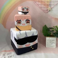 Nouveautés : Porte-clés coussin carré en peluche douce, personnalisé, éco-responsable, faible MOQ, mignon, motif dessin animé