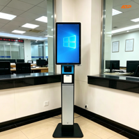 Kiosque de paiement automatique à écran tactile ATP, terminal d'affichage sur pied pour la commande et le paiement en libre-service, kiosque de caisse automatique pour restaurant, SDK Intel