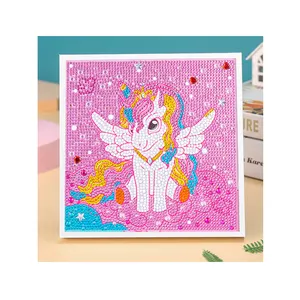 Diy Children Easy Diamond Painting Kit Angel Wings Horse Special Shaped Diamond Photo Frame Cartoon Animal Painting For Kids