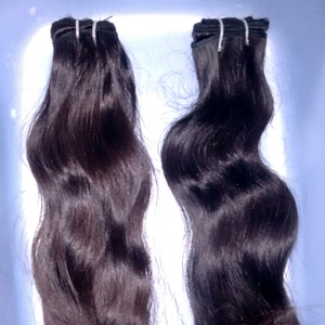 Extensiones de Cabello Virgen Remy de Templo del Sur de la India, Color Marrón Natural, Mejor Textura, Suave al Tacto, Doble Trama a Máquina, 100g - Product Image 1