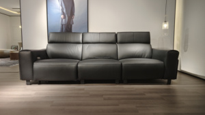 <span class=keywords><strong>Canapé</strong></span> inclinable électrique <span class=keywords><strong>3</strong></span> <span class=keywords><strong>places</strong></span> en cuir véritable avec charges USB confort ultime <span class=keywords><strong>Canapé</strong></span> inclinable de théâtre - Product Image 2