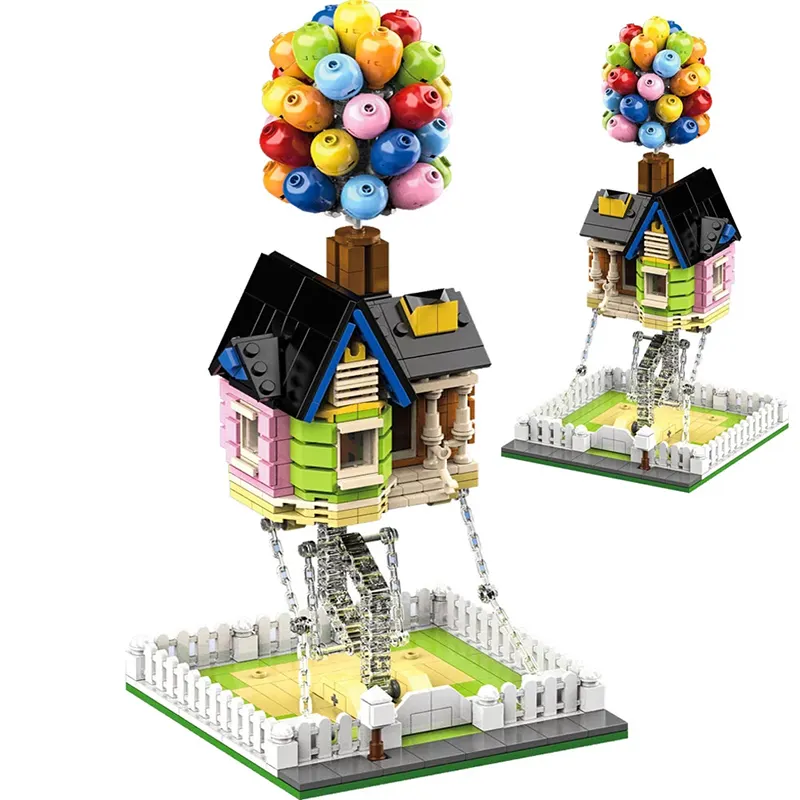 New Creative Balloon House Model Bricks Engraving Balance Physics Anti-Gravity kids DIY Block Toys Building