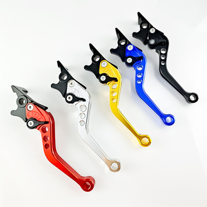 Leviers de frein de moto Qiangye 6 pouces CNC réglables pour disque avant et tambour arrière, noir, rouge, bleu, argent, or, poignée à trois trous - Product Image 3