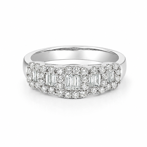 Anello nuziale geometrico elegante per donna, gioiello minimalista per proposta di matrimonio - Product Image 1