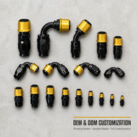 Raccord de tuyau de course à déconnexion rapide AN4 AN6 AN8 AN10 AN12 AN16 AN20 en aluminium pour turbo, refroidisseur d'huile, conduite de carburant