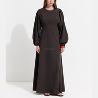 Robe Musulmane Élégante en Coton Premium Willson pour Femme, Longue Robe Arabe Modeste de Dubaï, Tenues Musulmanes Élégantes pour Femme 2026