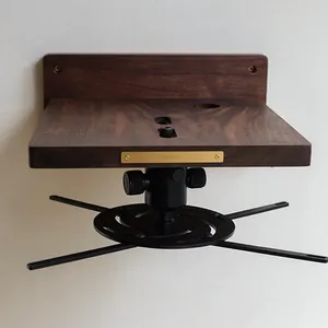 Support de projecteur en bois massif naturel, étagère de rangement pour projecteur, étagère murale pour projecteur - Product Image 2