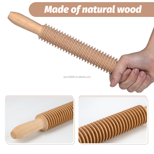 Cortador de Pasta de Madera de 5 mm, Rodillo para Pasta, Cortador de Masa, Rodillo de Madera para Hacer Espaguetis - Product Image 3