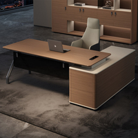 Bureau de direction en forme de L en MDF professionnel - Système de mobilier de bureau moderne avec design modulaire