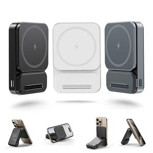 <span class=keywords><strong>Batterie</strong></span> <span class=keywords><strong>externe</strong></span> magnétique mince, chargeur sans fil avec support pliable, <span class=keywords><strong>batterie</strong></span> <span class=keywords><strong>externe</strong></span> portable pour <span class=keywords><strong>iPhone</strong></span> Android - Product Image 2