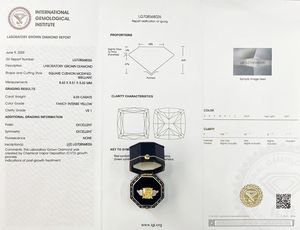 IGI 9k 18k Lab Grown Diamond Luxury 4ct <strong>Cushion</strong> Cut Women's <strong>Wedding</strong> Engagement Yellow Filled Diamond <strong>Ring</strong> 6g Gold Hot-selling - Product Image 6
