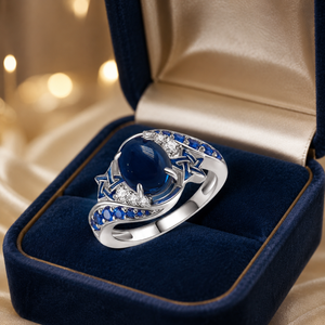 Anello con Design a Stelle, Anello Vintage da Donna - Product Image 6