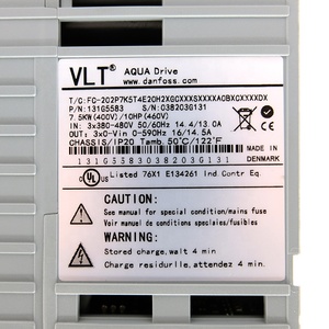 Variador de Frecuencia Original 202 131G5583 FC-202P7K5T4E20H2XGCXXXSXXXXA0BXCXXXXDX 7.5KW VFD Fc202 VLT Aqua Drive - Product Image 4