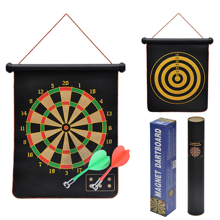 屋内および屋外ゲーム2in1磁気 & フェルトダーツボードおもちゃキッズ