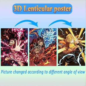 Consegna Rapida: Poster Lenticolare 3D Anime PET, Impermeabile, con Effetto di Movimento. Poster 3D Anime con Effetto Lenticolare. - Product Image 2