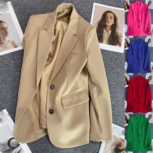 Pantaloni da lavoro due pezzi <span class=keywords><strong>tuta</strong></span> <span class=keywords><strong>oversize</strong></span> abito da donna in tinta unita promozionale formale ufficio manica lunga donna - Product Image 1