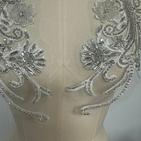 Applique de strass faite à la main, perles et pierres à coudre, garniture décorative pour robes et vêtements