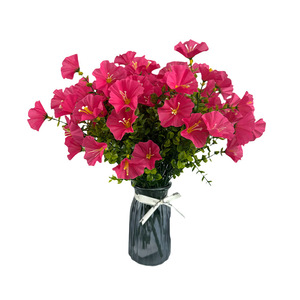 Artificial Trumpet Flower Bouquet 30cm Pink High Simulation <b>Plastic</b> Home Wedding Decor - Product Image 5