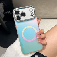 Coques de téléphone tendance et colorées irisées pour iPhone Xiaomi Redmi Samsung