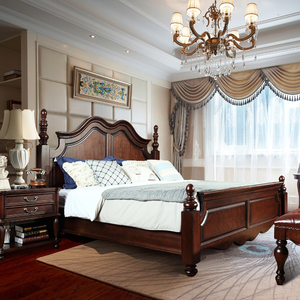 Американская двуспальная кровать из массива дерева в стиле ретро, современный дизайн, с местом для хранения, размер Twin XL, регулируемая, для небольших и больших спален, для дома, для новобрачных, для главной спальни - Product Image 2