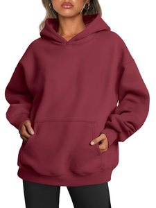 Pullover in pile oversize a maniche lunghe da <span class=keywords><strong>donna</strong></span> felpe larghe Casual <span class=keywords><strong>con</strong></span> colletto <span class=keywords><strong>con</strong></span> <span class=keywords><strong>cappuccio</strong></span> per il posizionamento del Logo frontale invernale - Product Image 2