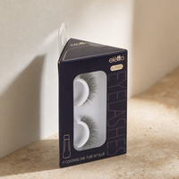 Nouvel ensemble de faux cils Triangle Box Premium avec colle à cils incluse, cils naturels de haute qualité pour un volume intense
