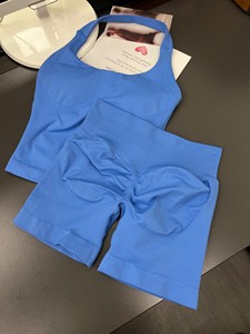 <span class=keywords><strong>Ensemble</strong></span> Sportif Impact 2 Pièces <span class=keywords><strong>Femme</strong></span>, Haut Court Dos Nu Bretelles, Short Taille Haute Sans Coutures Ultra Extensible, Tenue de <span class=keywords><strong>Sport</strong></span> de Gymnastique, Vêtements d'Entraînement - Product Image 3
