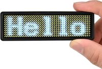 Kabelloses Bluetooth Programmierbares LED-Namensschild USB-Aufladbar Lauftext-Anzeige mit Magnetischer Anstecknadel Individuelles Logo