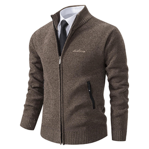 <span class=keywords><strong>Maglione</strong></span> da Uomo a Collo Alto con Risvolto, Cardigan in Maglia Spessa e Calda, Giacca da Uomo - Vendita all'Ingrosso - Product Image 5