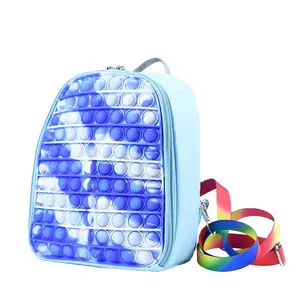 Custom School Supplies Set Anti Stress Reliever Toys Fidget Pop Backpack Pop Fidget Pencil Cases Pop Bubble Notebooks Pencil Top