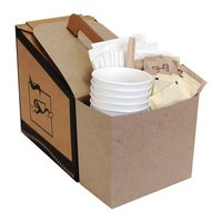 Distributeur de café jetable en carton, économique et écologique, en matériaux recyclés, 96 oz, pour sushis et boissons