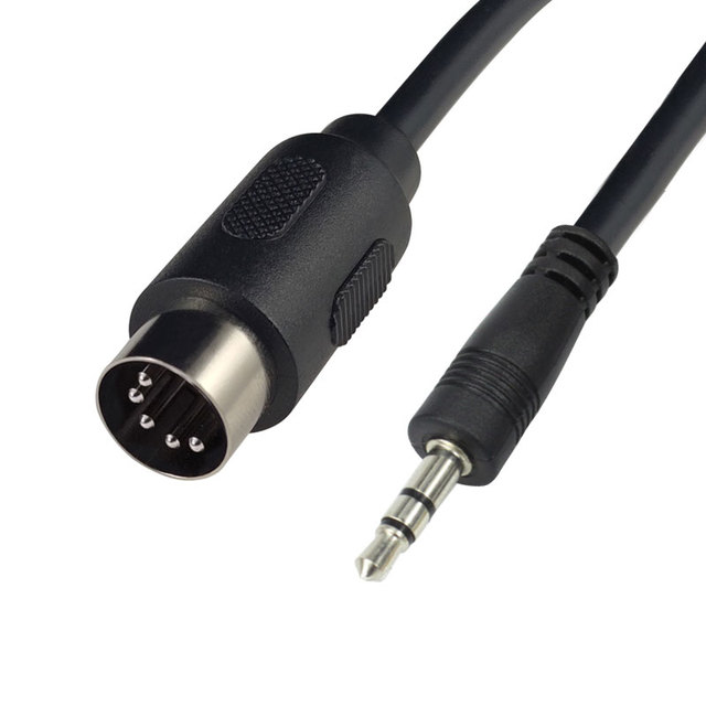 Custom 5 Pin Midi Din Male Plug to 3.5mm Stereo Jack Cable Lead Audio Cable