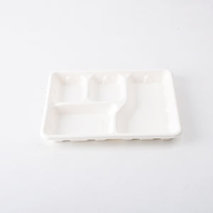 Vente en gros de conteneurs à emporter pour aliments plateau à <span class=keywords><strong>4</strong></span> compartiments pour aliments boîtes à emporter pour restaurants conteneurs alimentaires biodégradables en pulpe de bagasse - Product Image 6