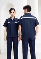 Combinaison de travail en polyester et coton TN62911 pour hommes, vêtement de protection absorbant la transpiration et respirant, idéal pour l'usine et la soudure anti-flamme